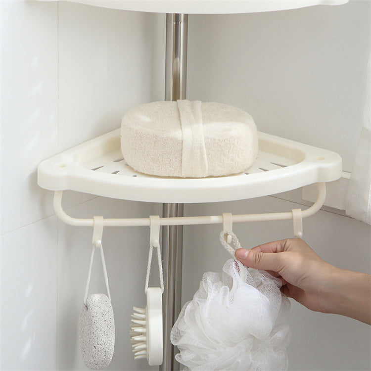 4 Tier Adjustable Shelf Bathroom Organiser Corner Rack